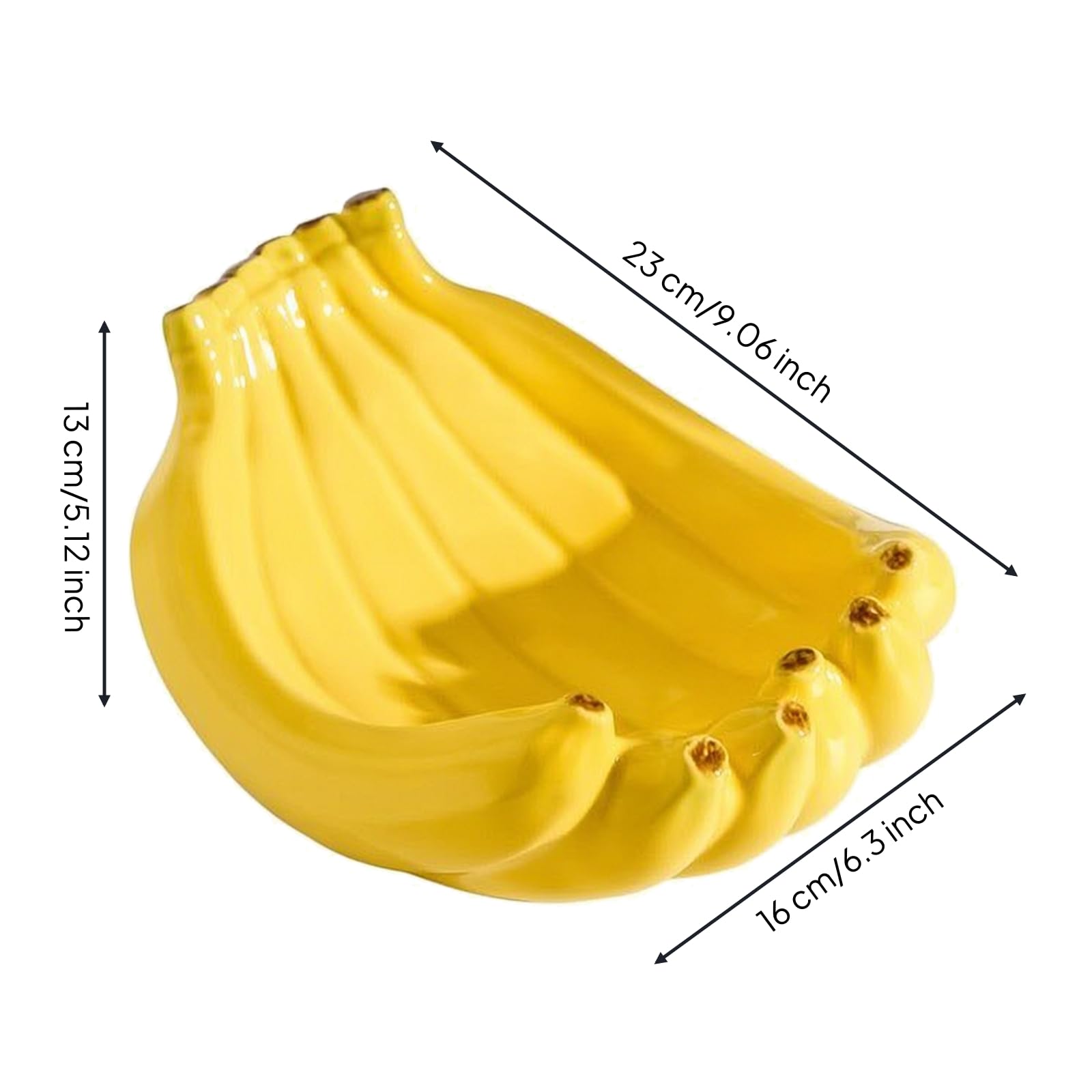 à Fruits En Forme Régime Bananes Brillant Plat à Bananes En Céramique Polyvalent Bol Collation Décoratif pr Décoration D'intérieur