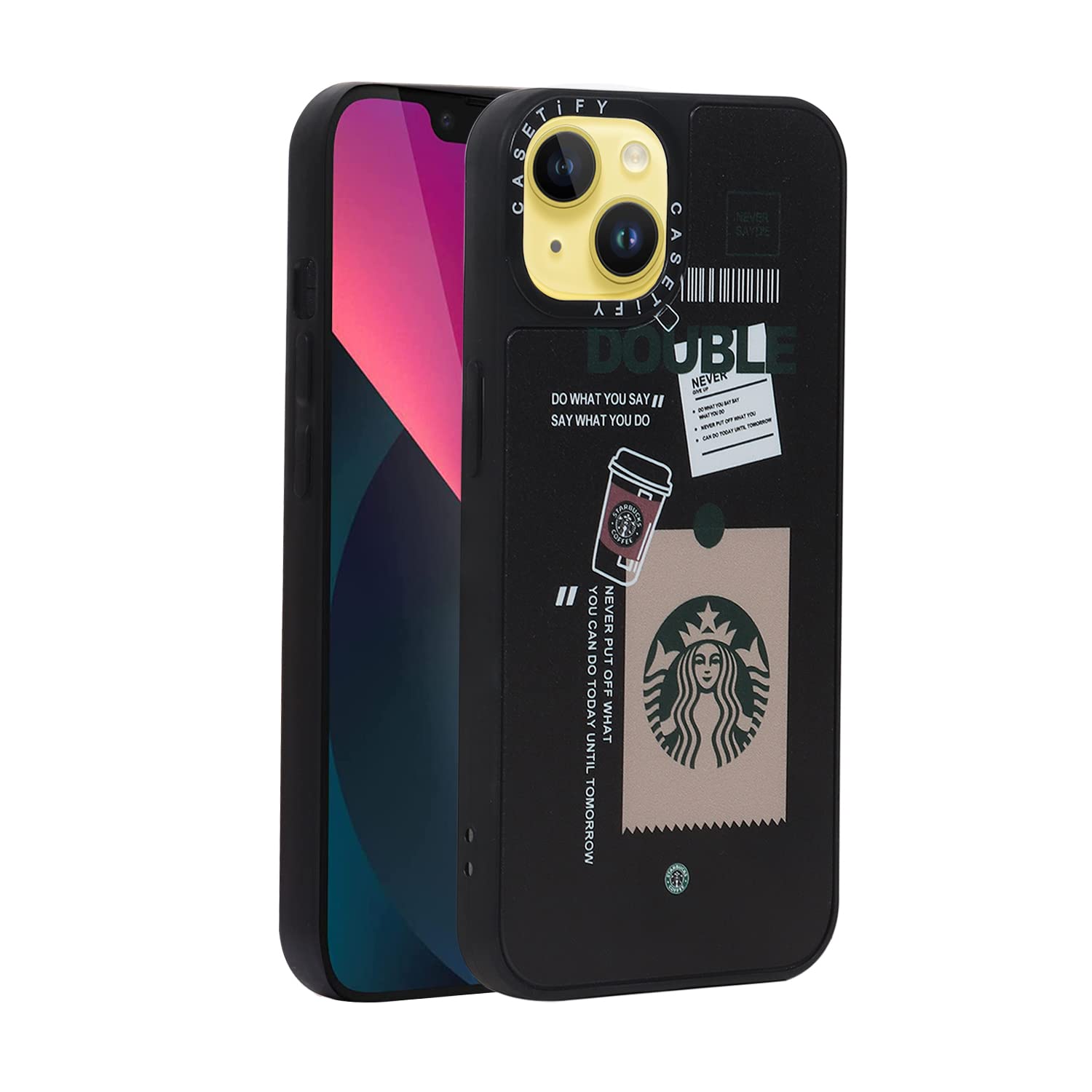 PHONE RING HOLDER Ultra Hybrid Camera and Drop Protection Back Cover Case for iPhone 13 (TPU + Polycarbonate | Starbuck Quotes) (Double GB), Multi-coloured (B0BVRQGVT8) Amazon Price History, Amazon Price Tracker