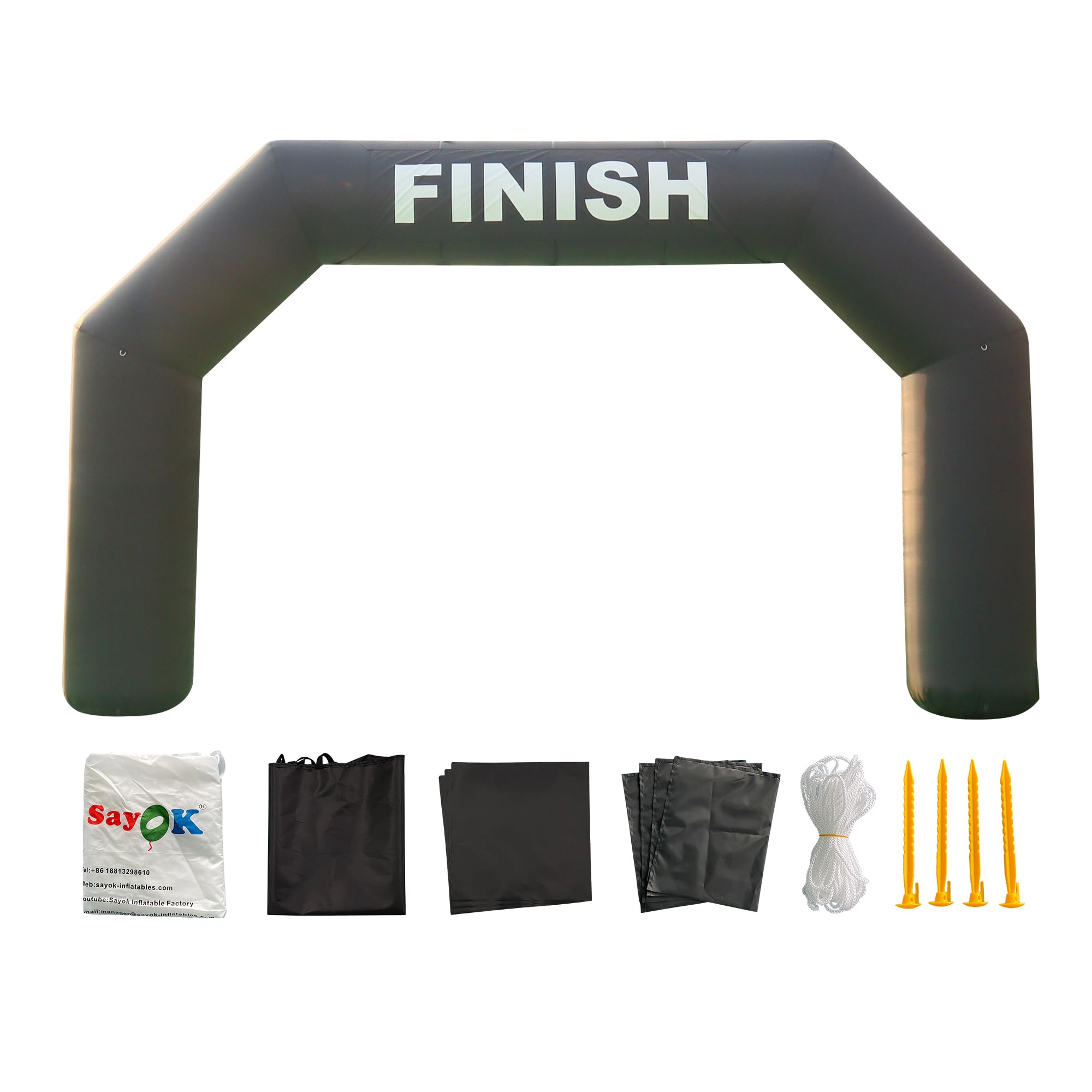 Sayok Archway - Archway - Archway - Archway - Archway - Banner de carrera con aireador para eventos publicitarios (negro)