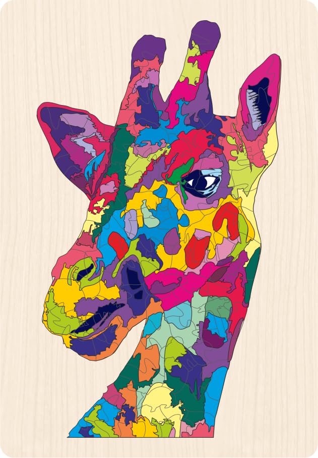 FOFA Toys Wooden Eco Friendly Kids Jigsaw Puzzle Game - Giraffe Face