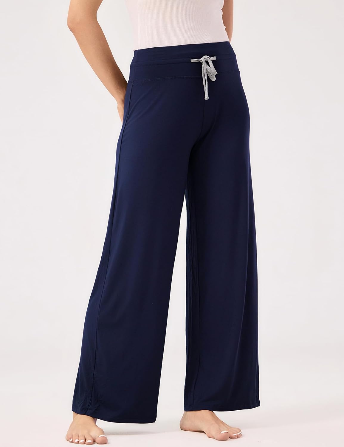 GYS Women Pajama Pants Wide Leg Drawstring Soft Sleep Pants, Viscose Made from Bamboo - Image 2