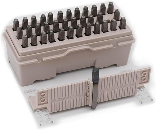 Miniatura 12 de Haga que sus letras se alineen más ordenadamente. Juego de sellos de números y letras mayúsculas de 36 piezas (A-Z y 0-9) - punzón de 1/8" (3 mm)