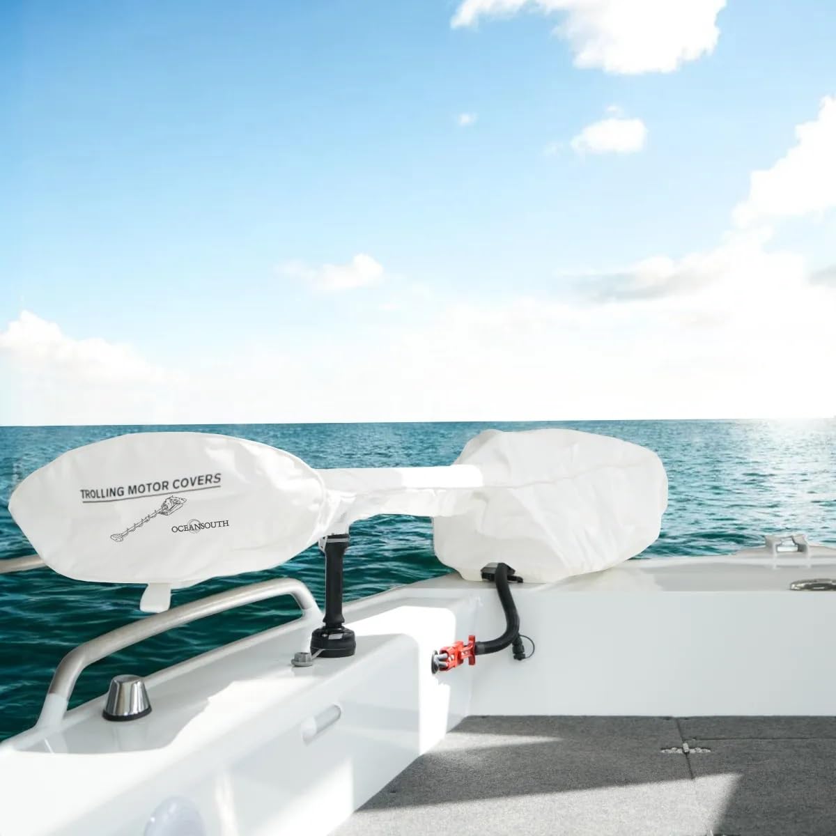 Funda Oceansouth diseñada para Motores de Arrastre HASWING (Compatible con Cayman 36V 120LBS, 98”, Gris)