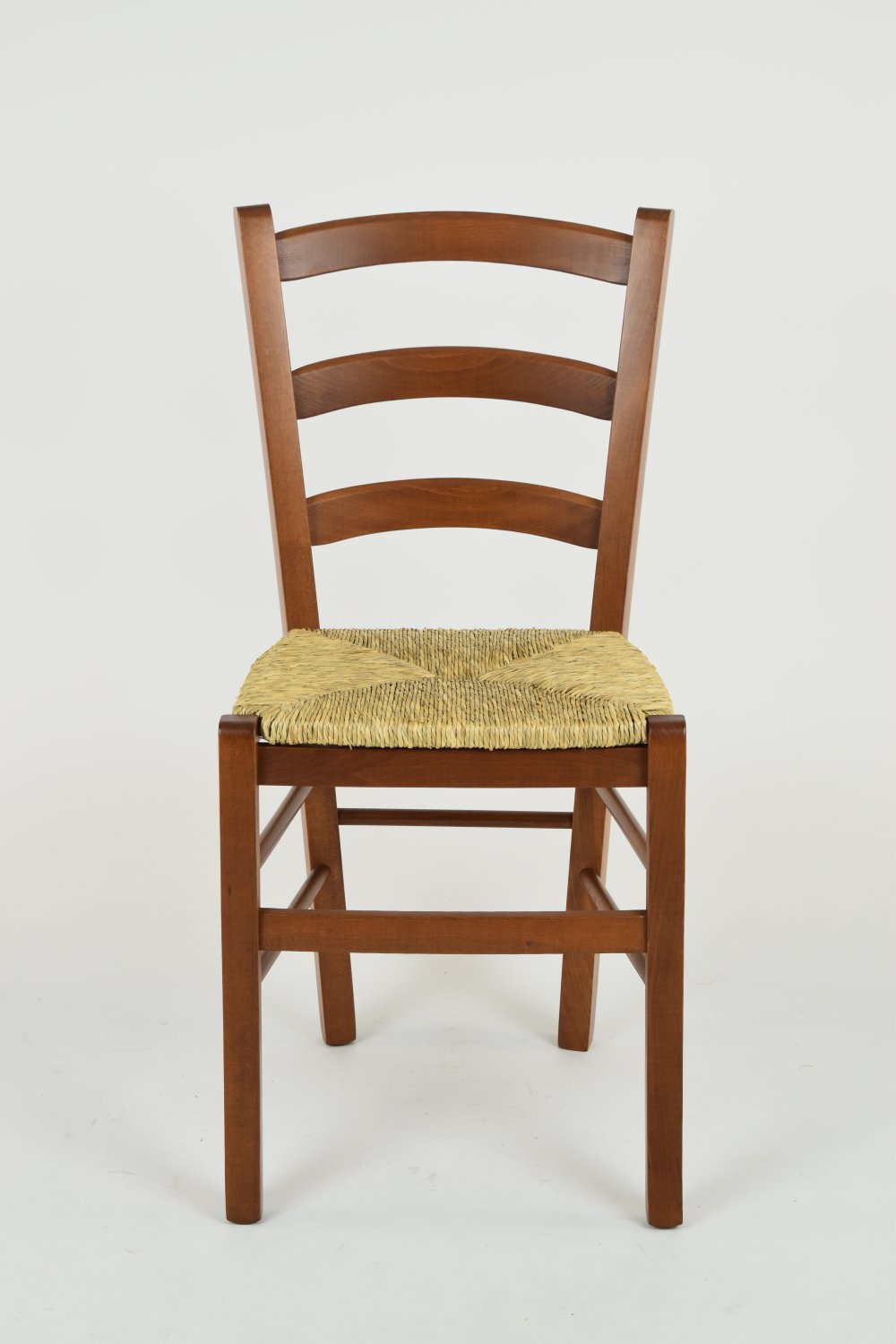 t m c s Tommychairs - Zestaw 4 krzeseł Venice nadaje się do kuchni i jadalni, struktura z drewna bukowego w kolorze jasny orzech i siedzisko ze słomy