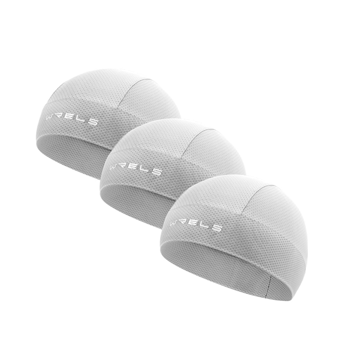 WRELS 3 Pieces Cooling Helmet Liner Skull Cap for Unisex Sweat Wicking Cycling Running Head Cap Breathable Elastic