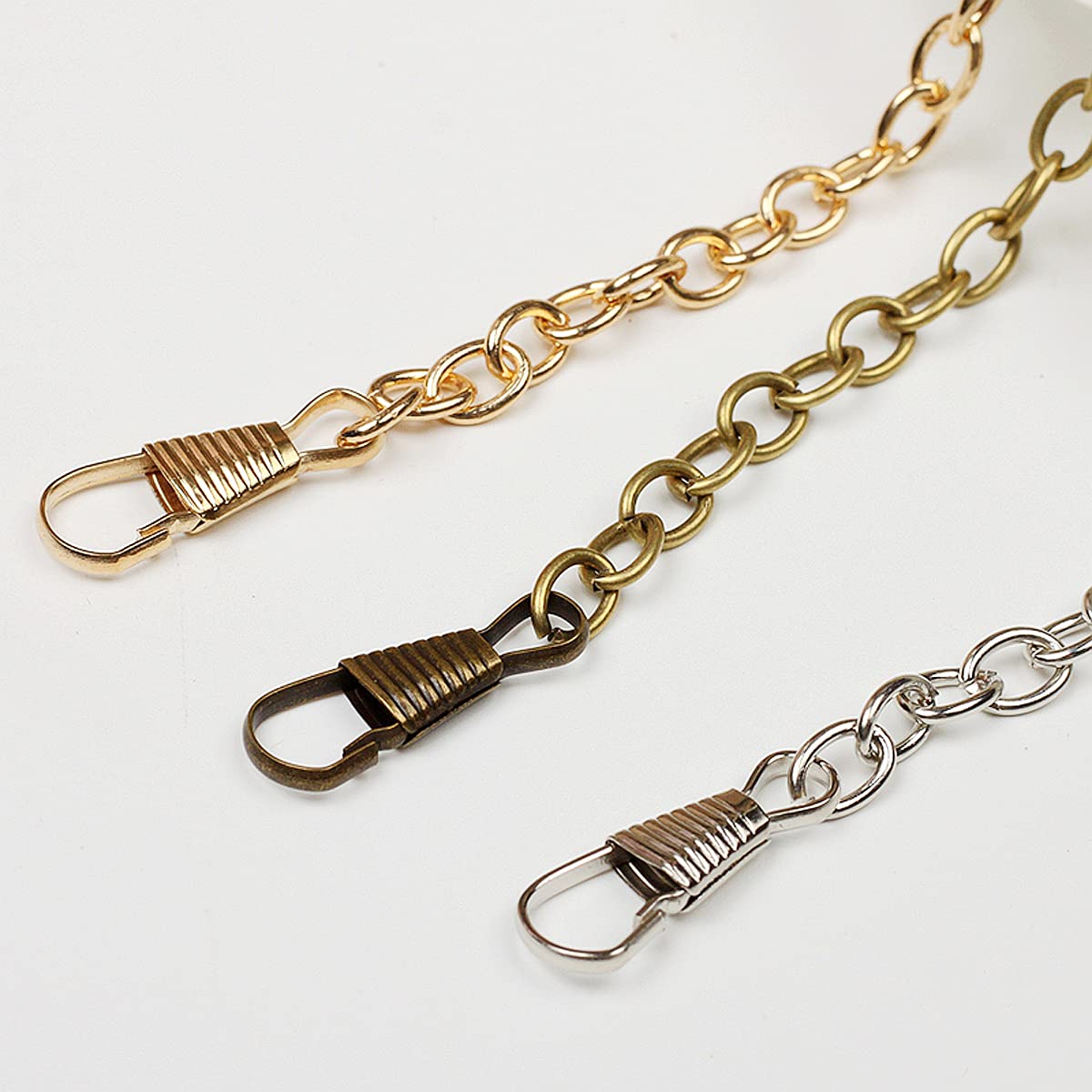 Metalen Zakketting,Forreen 6 Stuks 120cm Tasriem Crossbody Metalen Ketting Robuust Duurzaam Ketting Vervanging Accessoires voor Vrouw Handtas Portemonnee Crossbody Schoudertas