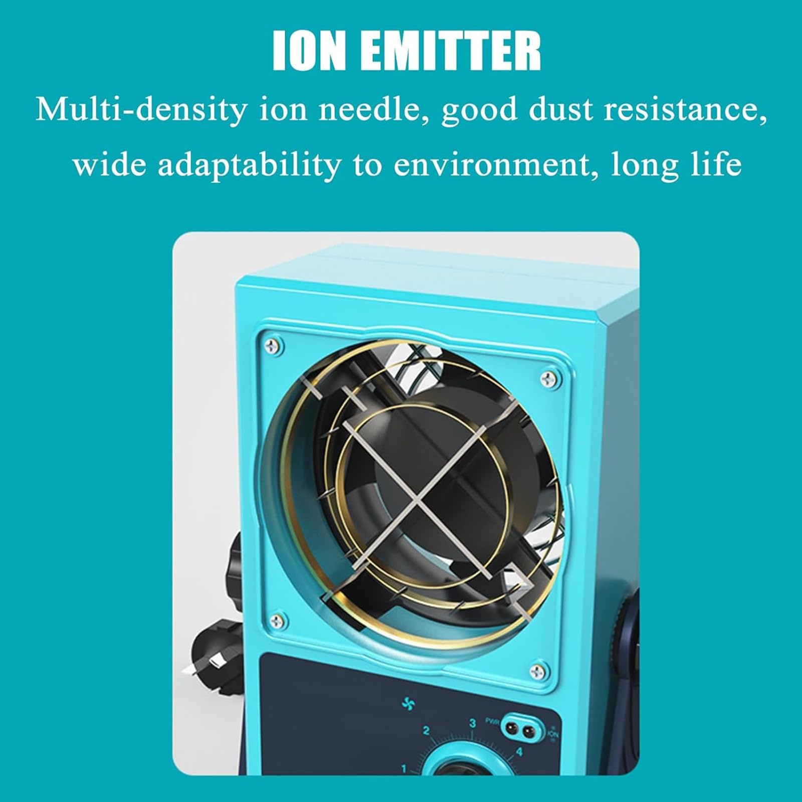 Ionizador antiestático de escritorio, eliminador estático ESD con volumen de aire máximo de 85 CFM, ajustable continuamente, incluye dispositivo de limpieza para eliminación estática