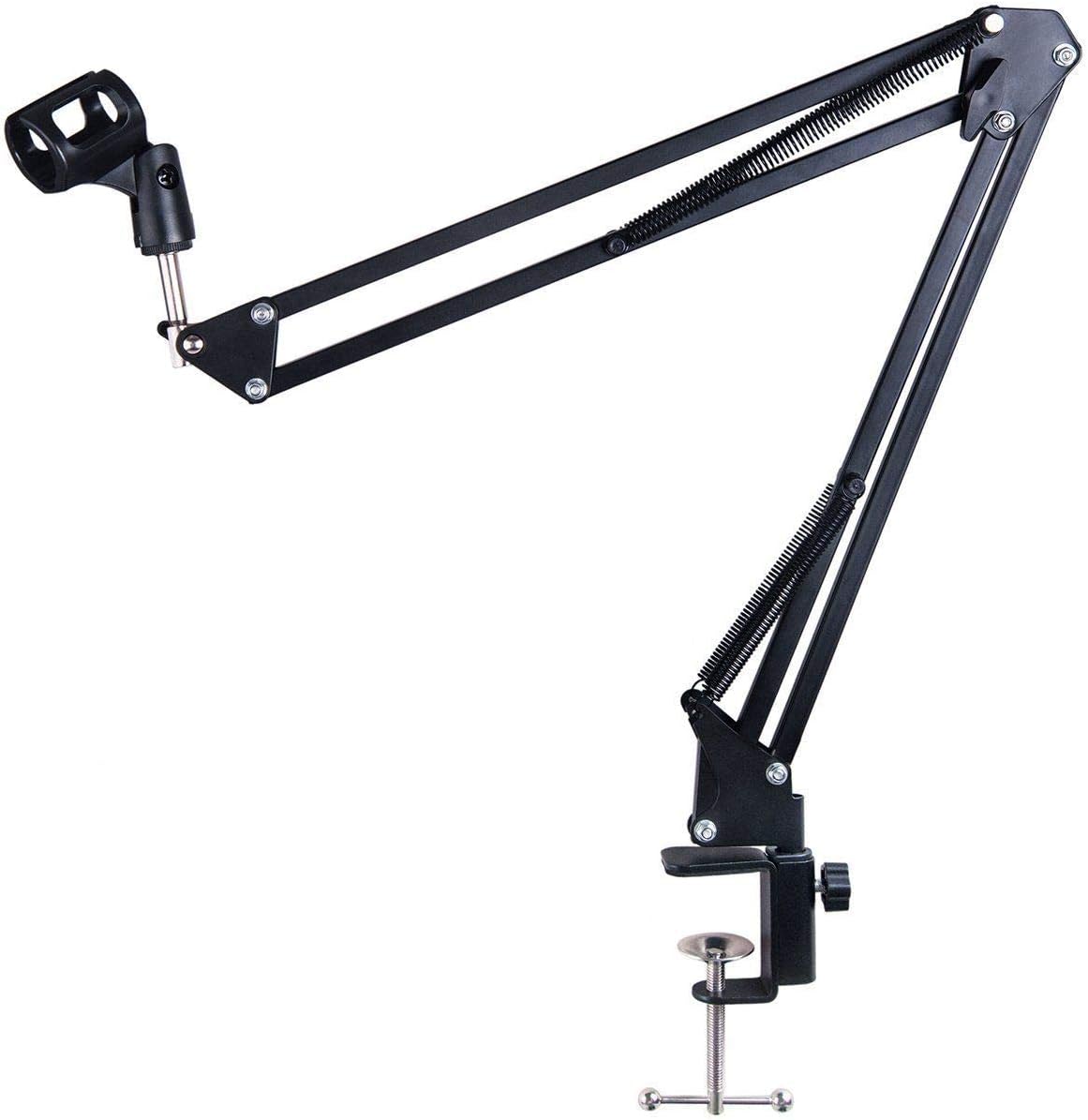 Studio Microphone Stand, Suspension Boom Scissor Arm Stand, Desktop Mic Holder for Broadcasting, Stage, TV Station