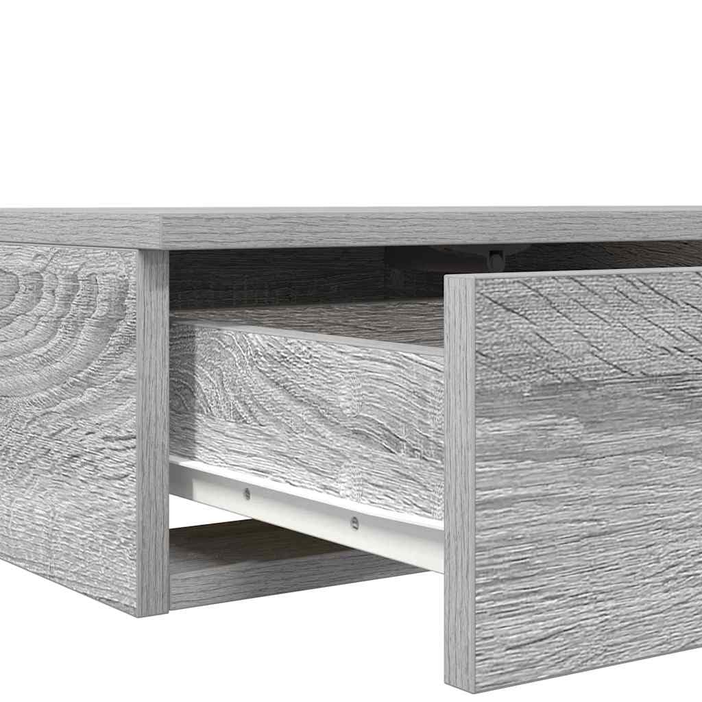 Fengshui Materiał drewnopochodny szuflady na łóżko 160 x 36,5 x 16,5 cm szare
