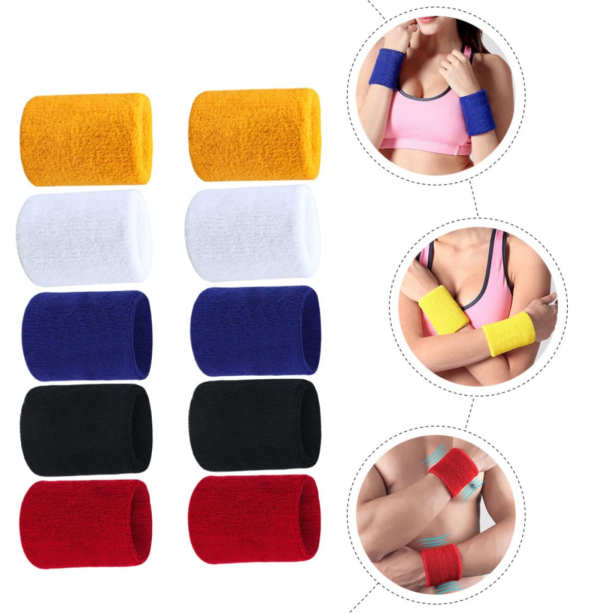 Healvian 20stücke Sport Wristbands Atmungsaktive Und Schweißabsorbierende Handgelenkschützer Ergonomische Unterstützung Für Fitness Basketball Badminton Und Radfahren