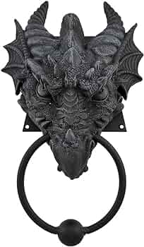 Pacific Giftware Gothic Dragon Door Knocker Cast Iron Finish
