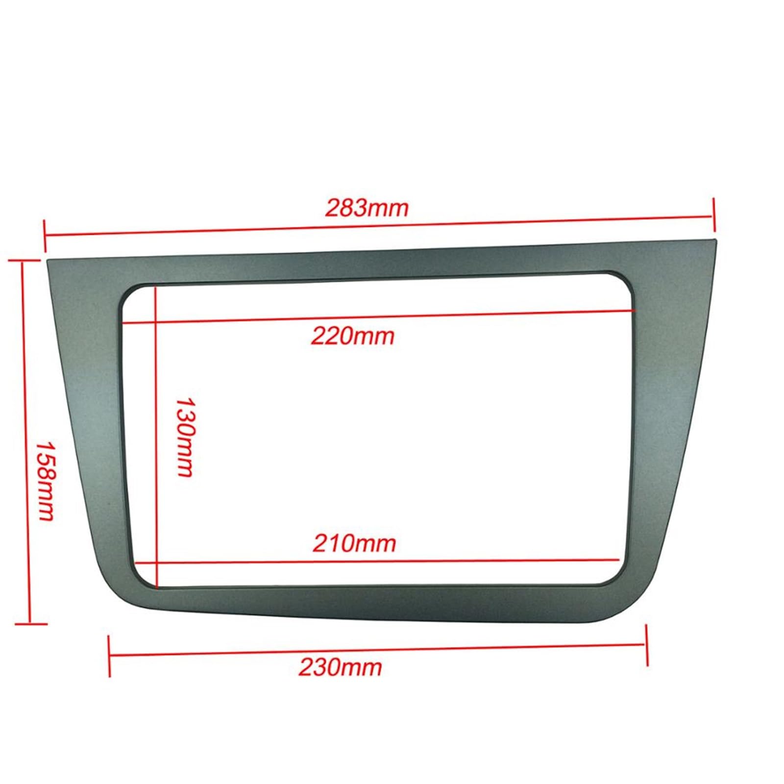 Radioodtwarzacz LHD Double Din Panel stereo Zestaw montażowy do montażu na desce rozdzielczej Płyta czołowa Bezel Facia, do Seat Altea Wykończenie panelu DVD(Original Size)