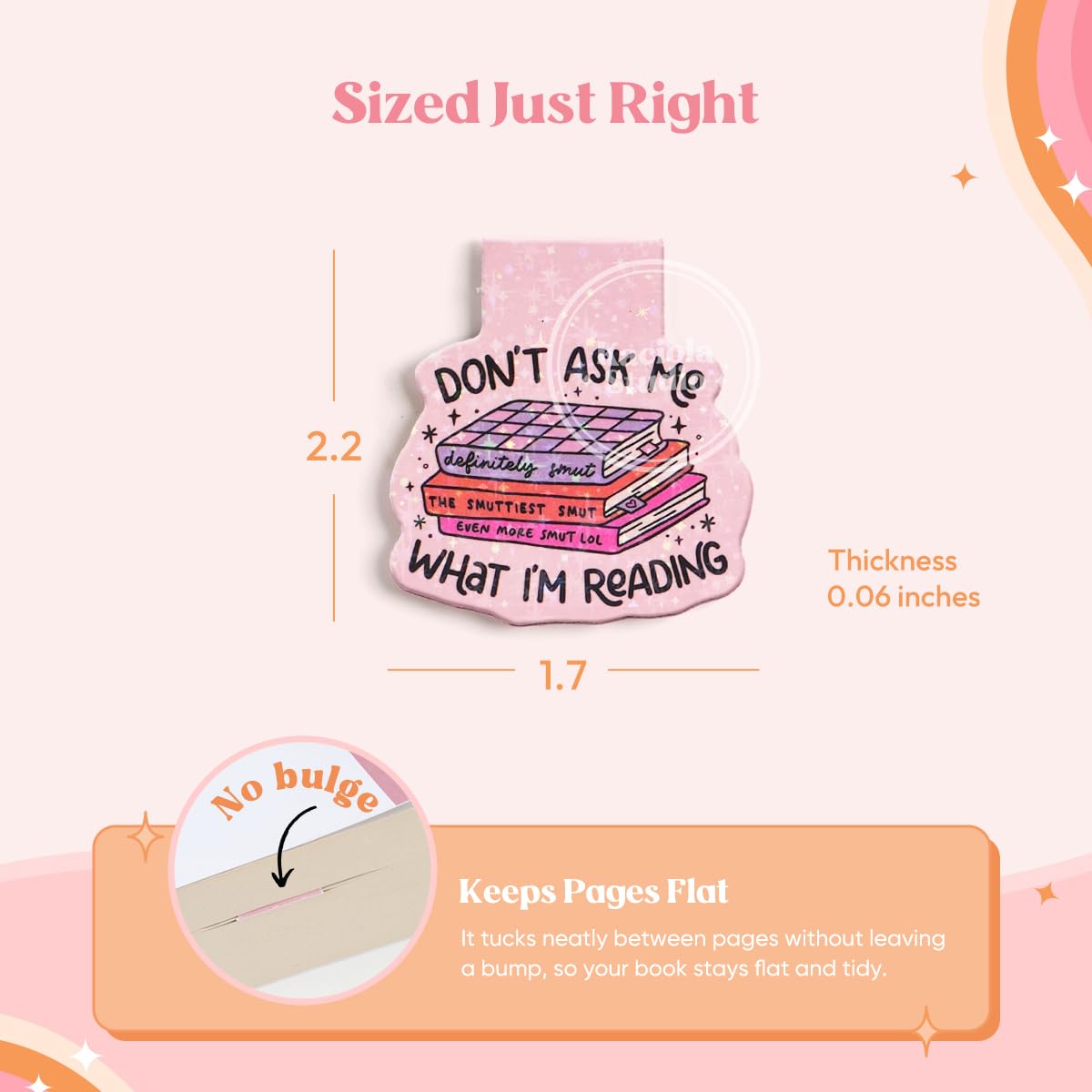 2PC Cute Bookmarks For Women With Tassel | Funny Pink Purple Girly Laminated Pretty Book Mark Set Unique For Planner Journal Page Hot Girls Read Book Lovers Club Gifts For Book