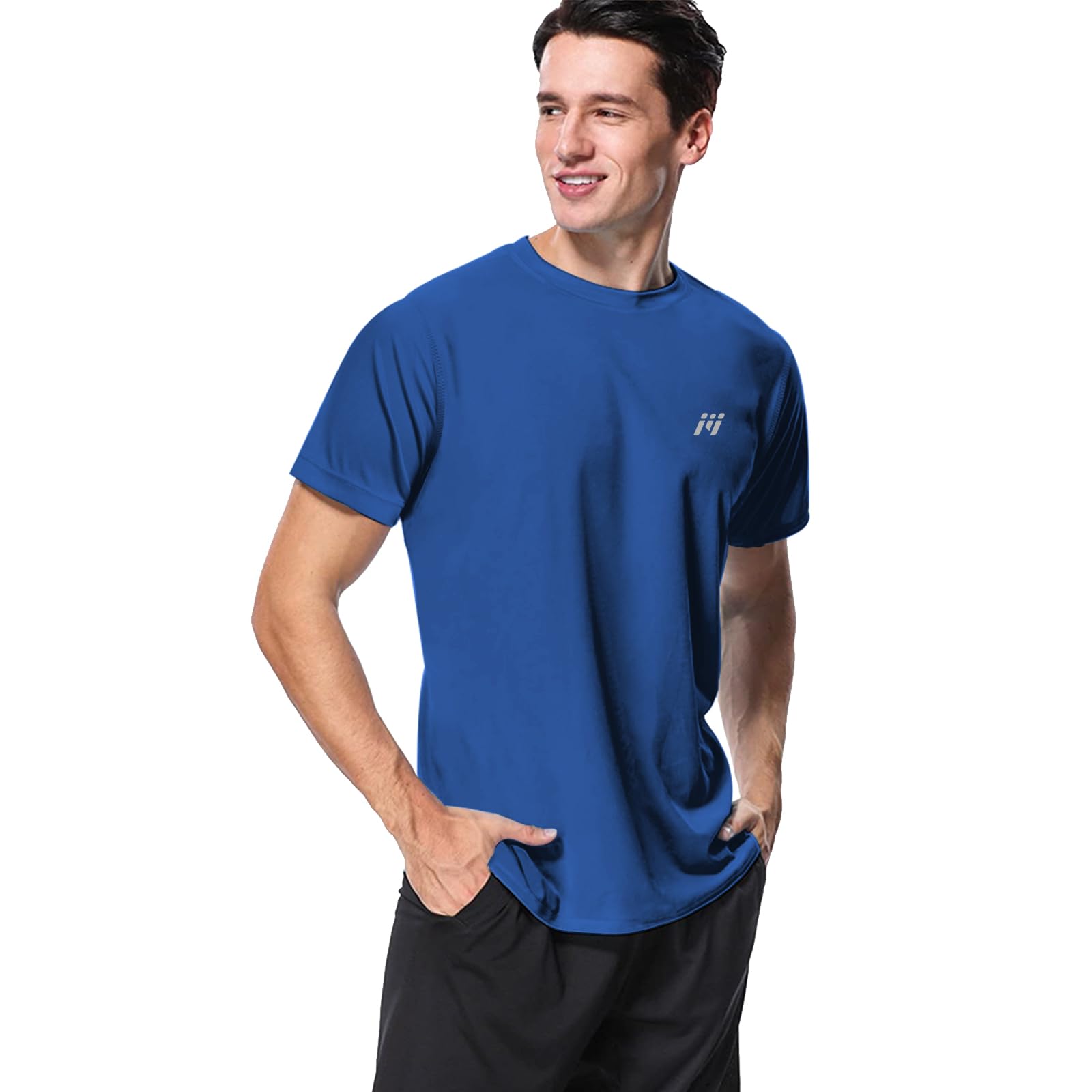 MeetHoo Rash Guard Hombre Camisa Manga Corta/Largas Camiseta UV Camisetas Deporte T-Shirt Deportiva de Protección Solar UV UPF 50+ para fútbol Atletismo Correr o Montañismo