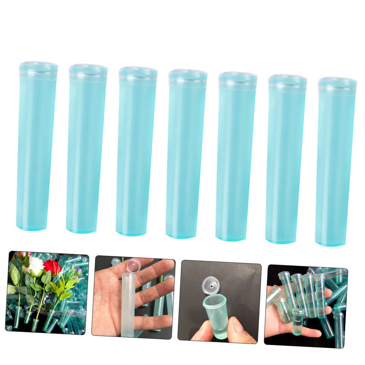 ERINGOGO 2sets Nutrition Tube Flower Flower Tubes Lid Easy to Use for Fresh Preservation 50pcs*2