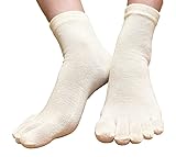 [PAX-ASIAN] 日本製 シルク レディース 絹 婦人 五本指ソックス ２足組 下履き用 ナイトソックス カカト付き #5047