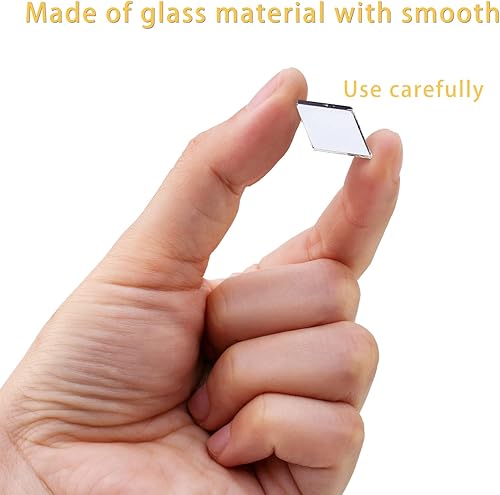 Miniatura 5 de Azulejos de espejo de mosaico, 7.05 oz de azulejos de espejo plateado para manualidades, 4 formas de mosaico de vidrio real piezas para bricolaje