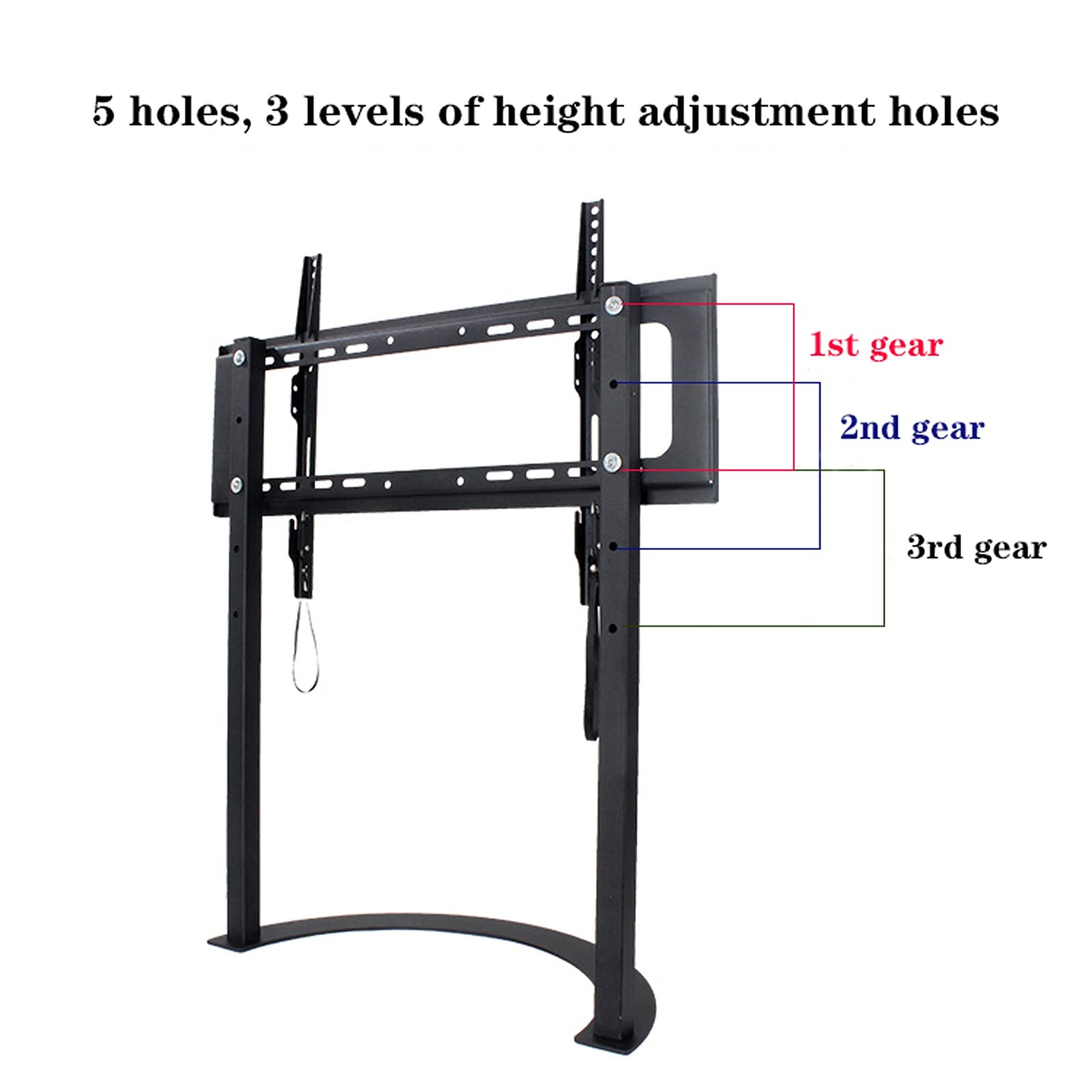 Altura Ajustable Universal TV Stand 37"-65" Tabla TV TV Stops Base Punch-Free Scree LCD TV Soporte de Escritorio, Tiene hasta 66 Libras