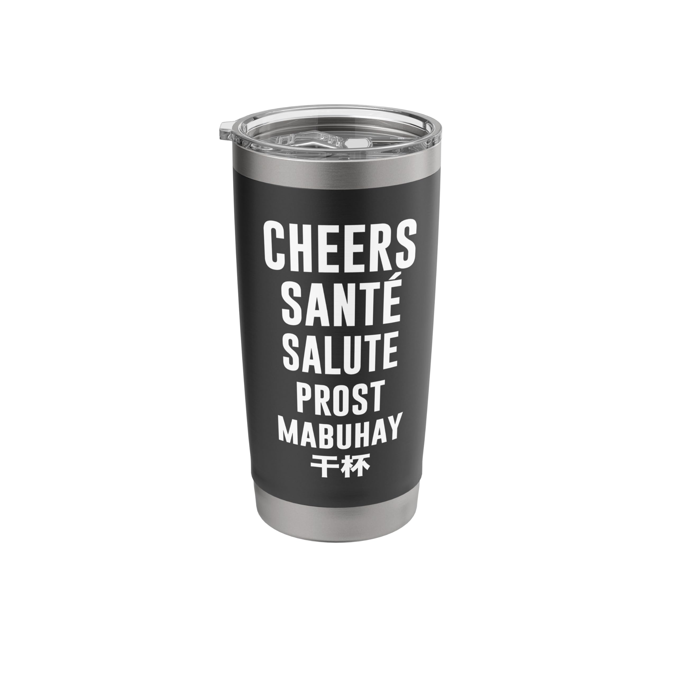 Trendy Cheers In Different Languages Stainless Steel Insulated Tumbler