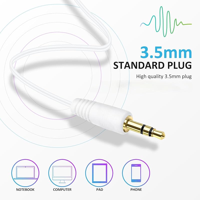 Flutesan 120 Pack Wired Earbuds Bulk for Classroom Student Ear Headphones image 3