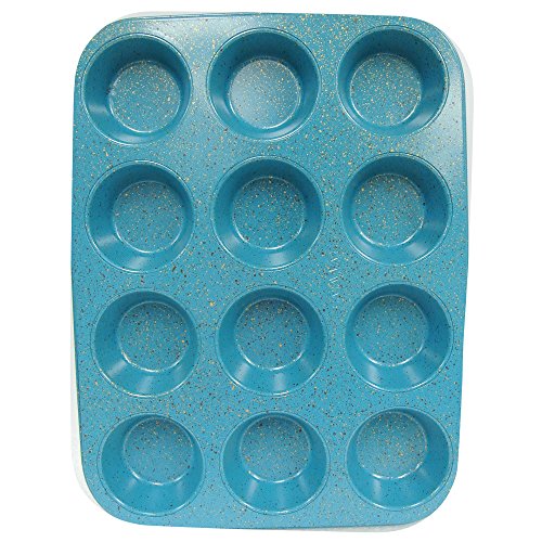 Casaware Ceramic Coated Nonstick 12 Cup Muffin Pan (Blue Granite) #TOP2