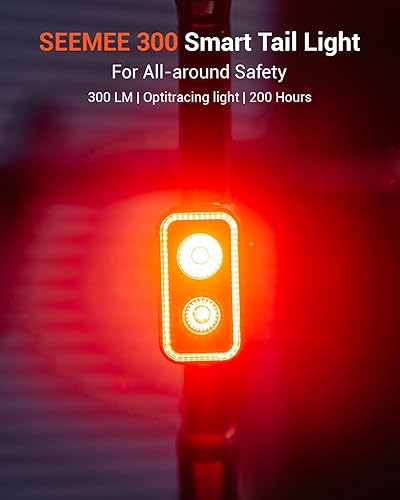 Miniatura 2 de MagicShine SEEMEE - Luz trasera para bicicleta 300400, luz trasera de bicicleta de 300400 lúmenes, sensor de freno inteligente visible de 360 IPX6,