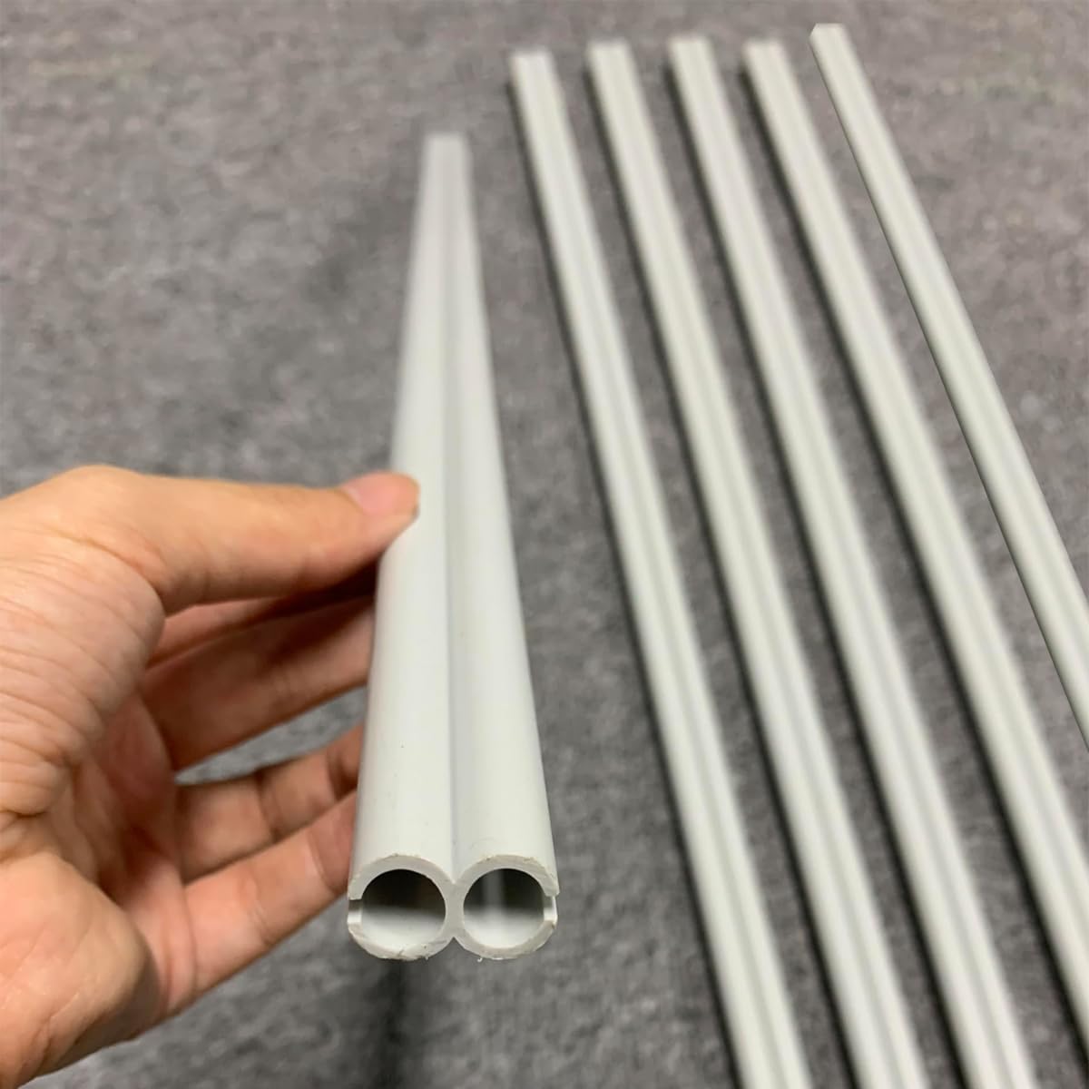Rails D'auvent Aluminium 55 Cm - 6 Pièces En Forme De 8, Pour Camping-car T4 T5 T6, Fixation Facile - 9