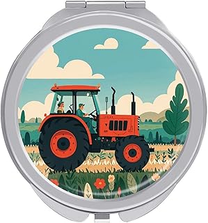 Tractor Farming - Espejo compacto de maquilla...