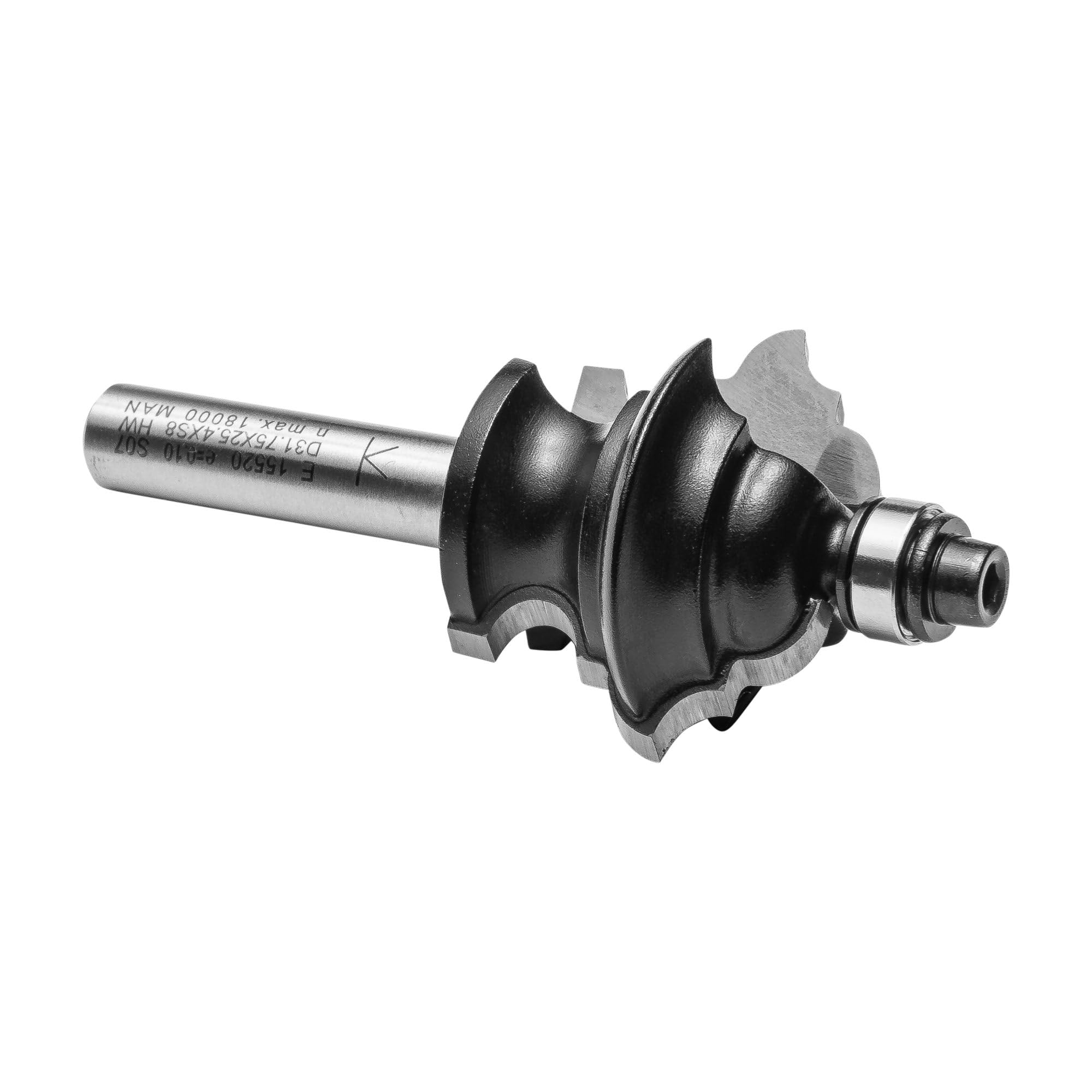 ENT 15520 Frez wielopostaciowy w wegliku, chwyt (S) 8 mm, srednica (D) 31,8 mm, NL 25,4 mm, R1 3,2 mm, R2 4 mm, R3 4,8 mm, SL 32 mm, z lozyskiem kulkowym