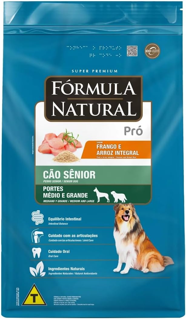 Ração Fórmula Natural Super Premium Life Cão Sênior Portes Médio e Grande