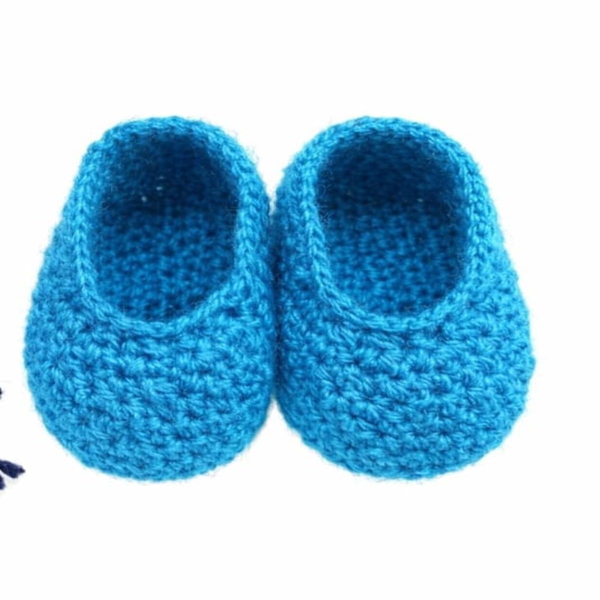ArnaCreations Unisex Handmade Crochet Wool Baby Booties Bellies Style | Blue Soft Winter Shoes for Newborn, Infant & Toddler-picture-17