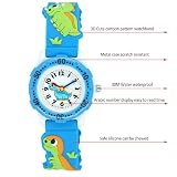 ele ELEOPTION Kids Watch for Girls Boys Time Machine Analog Waterproof Toddlers Watch 3D Cute Cartoon Silicone Wristwatch for Little Boys Girls Birthday Gift