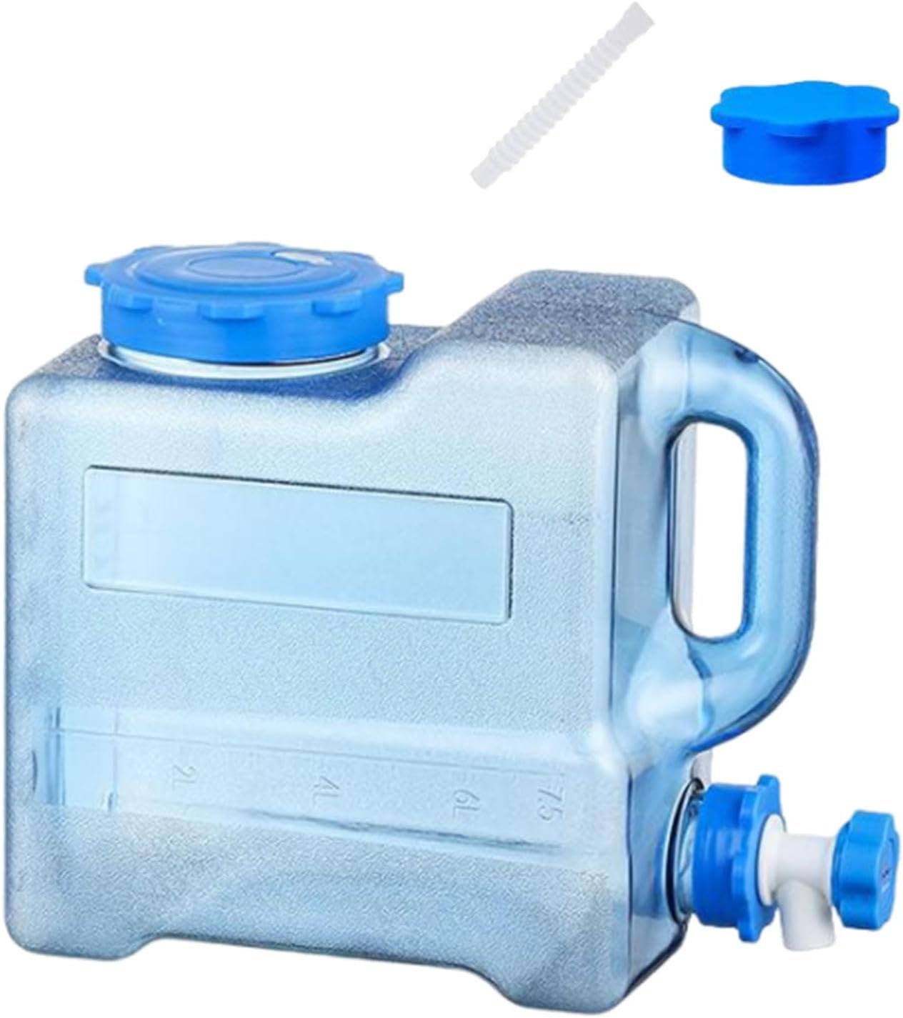 Camping Water Container Water Carrier Large Capacity Water Tank with Faucet Water Storage Jug for Driving Emergency Fishing, 7.5L