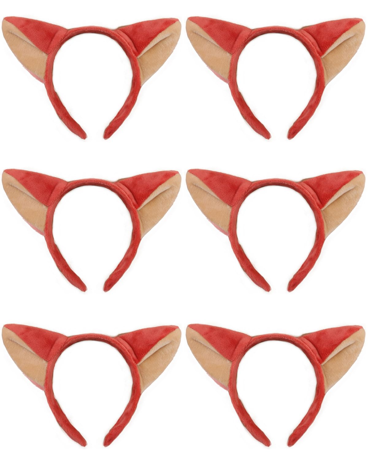 HODRME 6 PCS Animal Ears Headband-Halloween Christmas Festival Theme Party Animal Cosplay Costume Headbands