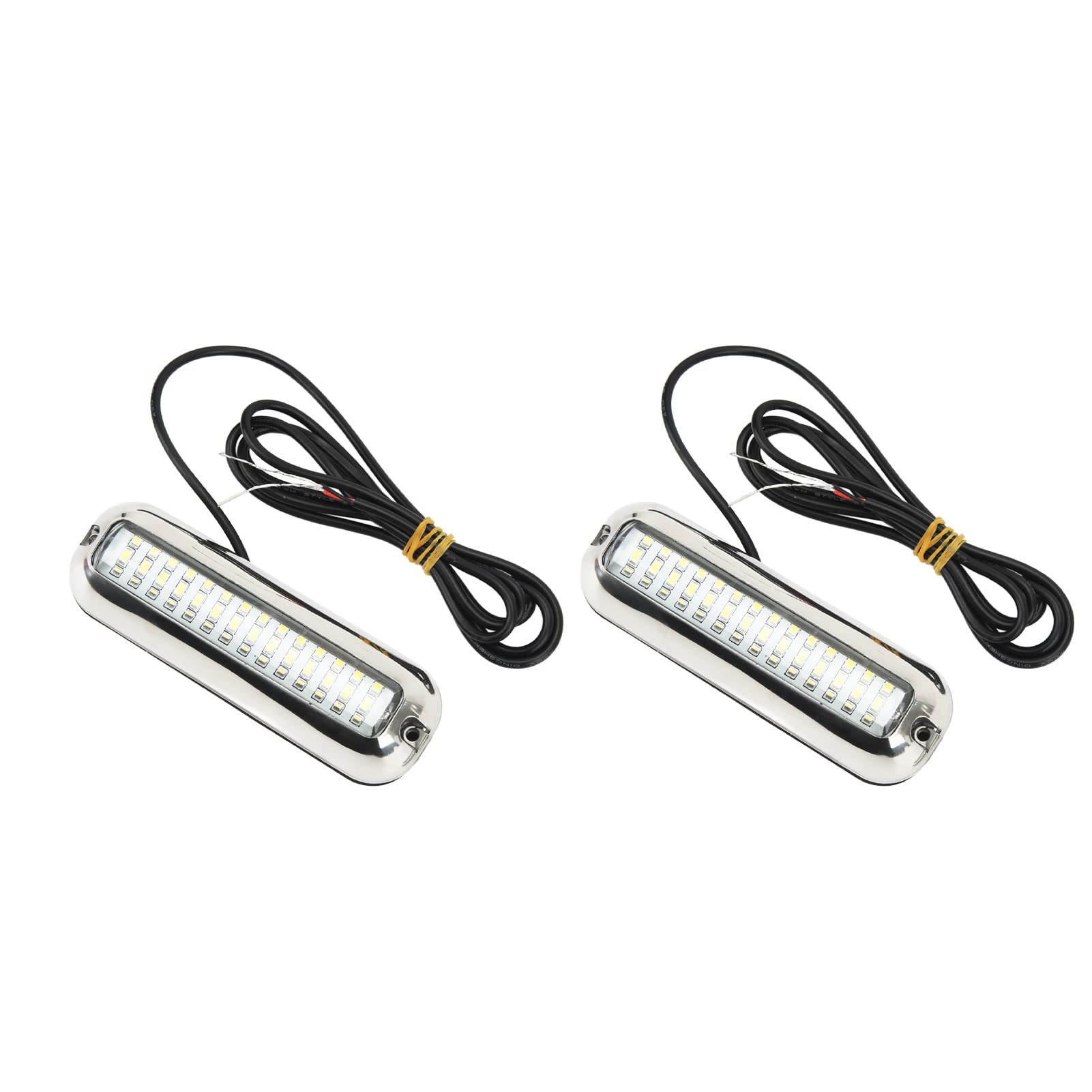 Sxhlseller Luci a LED Marine Impermeabili Luce Subacquea a 42 LED per Yacht Barca, Materiale in Acciaio Inossidabile IP68 Ad Alta luminosità (Illuminazione bianca)