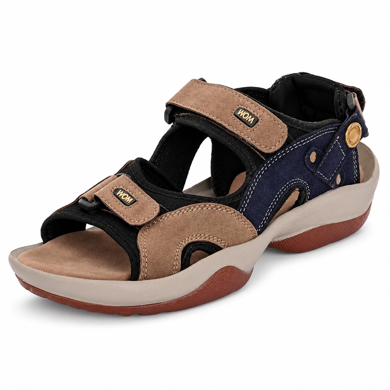 Centrino Sandals for Men |Comfortable Sandals with Grip Insole & Quality|Flat Casual Sandals With Adjustable Velcro Closure For Easy Wear With Flexible Fitting And Trendy | Stylish Men’s Casual Sandal With Unique Sole Design for Office & Travel (3263)