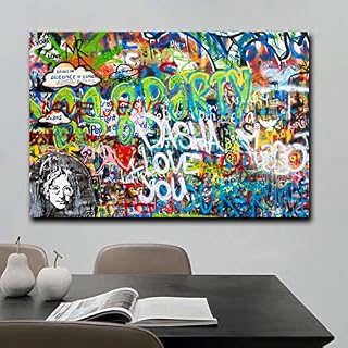 Danjiao Toile Peinture À L’Huile Abstraite John Lennon Mur Art Peinture À L’Huile Affiche Toile Peinture Imprimer Des… - Les Beatles, Paul McCartney, John Lennon, RIngo Starr, George Harrison Danjiao Toile Peinture À L'Huile Abstraite John Lennon Mur Art Peinture À L'Huile Affiche Toile Peinture Imprimer Des… – Image 2