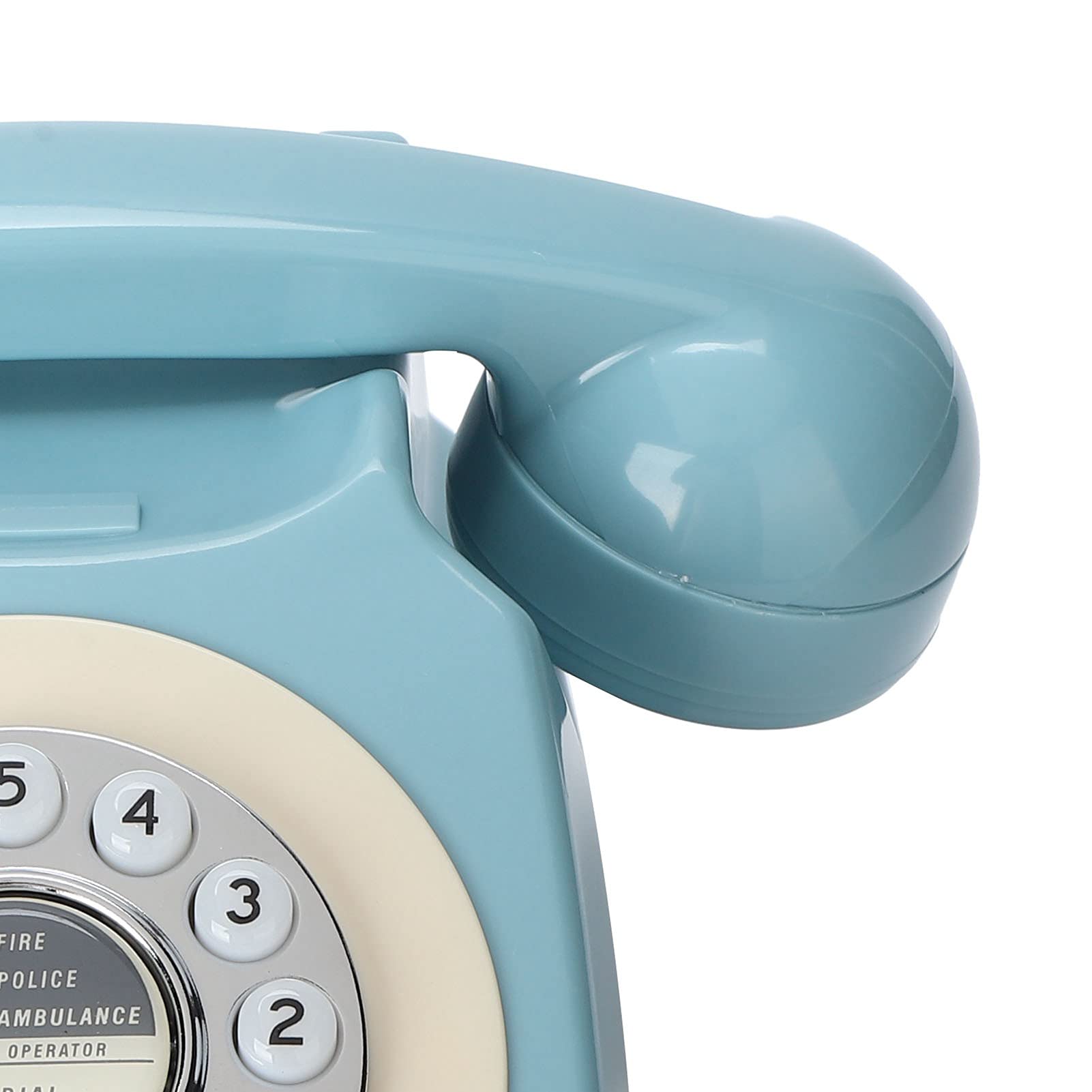 Teléfono Fijo Retro Libro de visitas de Audio CT-8019 Teléfono clásico Vintage Anillos con Cable Antiguos Teléfono de Escritorio con Doble Gong para el hogar y la Oficina