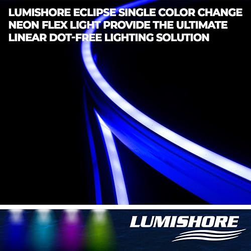 Miniatura 5 de Eclipse - Tira de luz LED neón flexible de 16.4 ft (16.4 pies) (azulblanco), cortada a longitud, 60-0513-5000