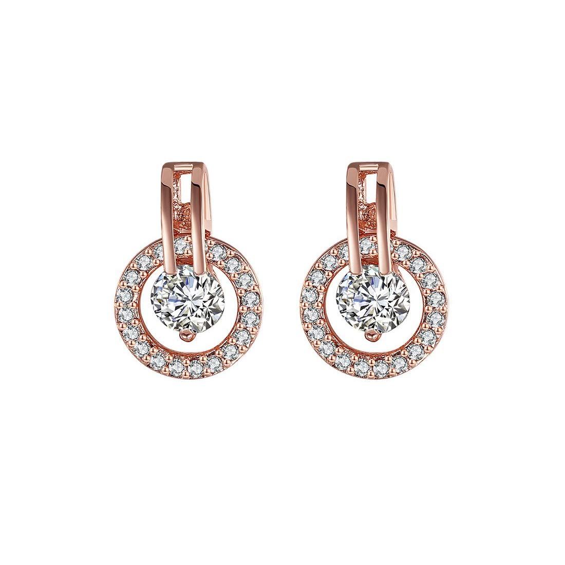 Yellow Chimes Crystal Drop Earrings for Women A5 Grade Crystal 18K Rose Gold Plated Drop Earrings for Women and Girls (B078575314) Amazon Price History, Amazon Price Tracker