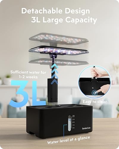 Miniatura 5 de Sistema de cultivo hidropónico Jardín interior: Kit de jardín de hierbas de 8 cápsulas para interiores y 166 cápsulas de semillas