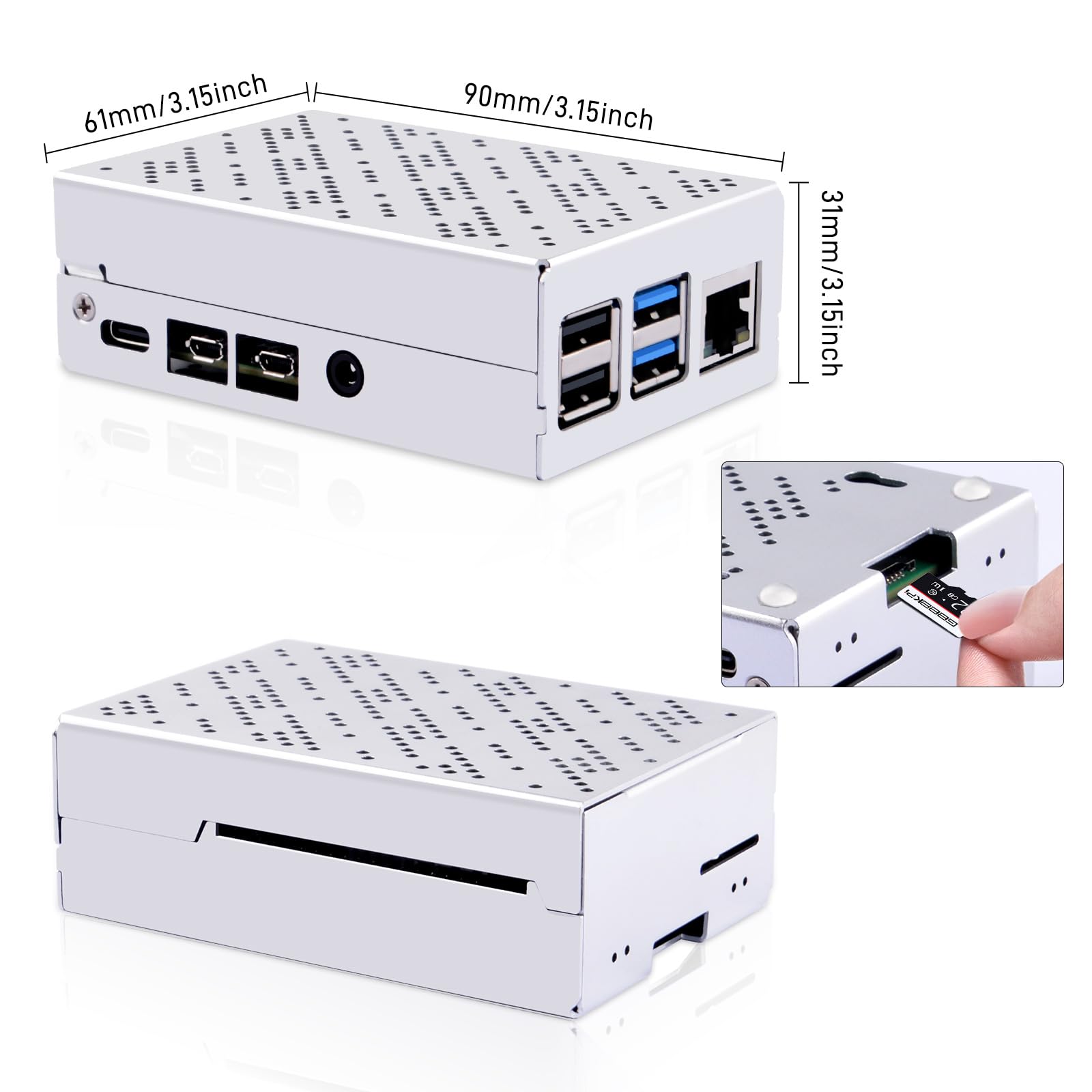 Amazon.co.jp: Raspberry Pi 4用GeeekPiケース、アルミケース