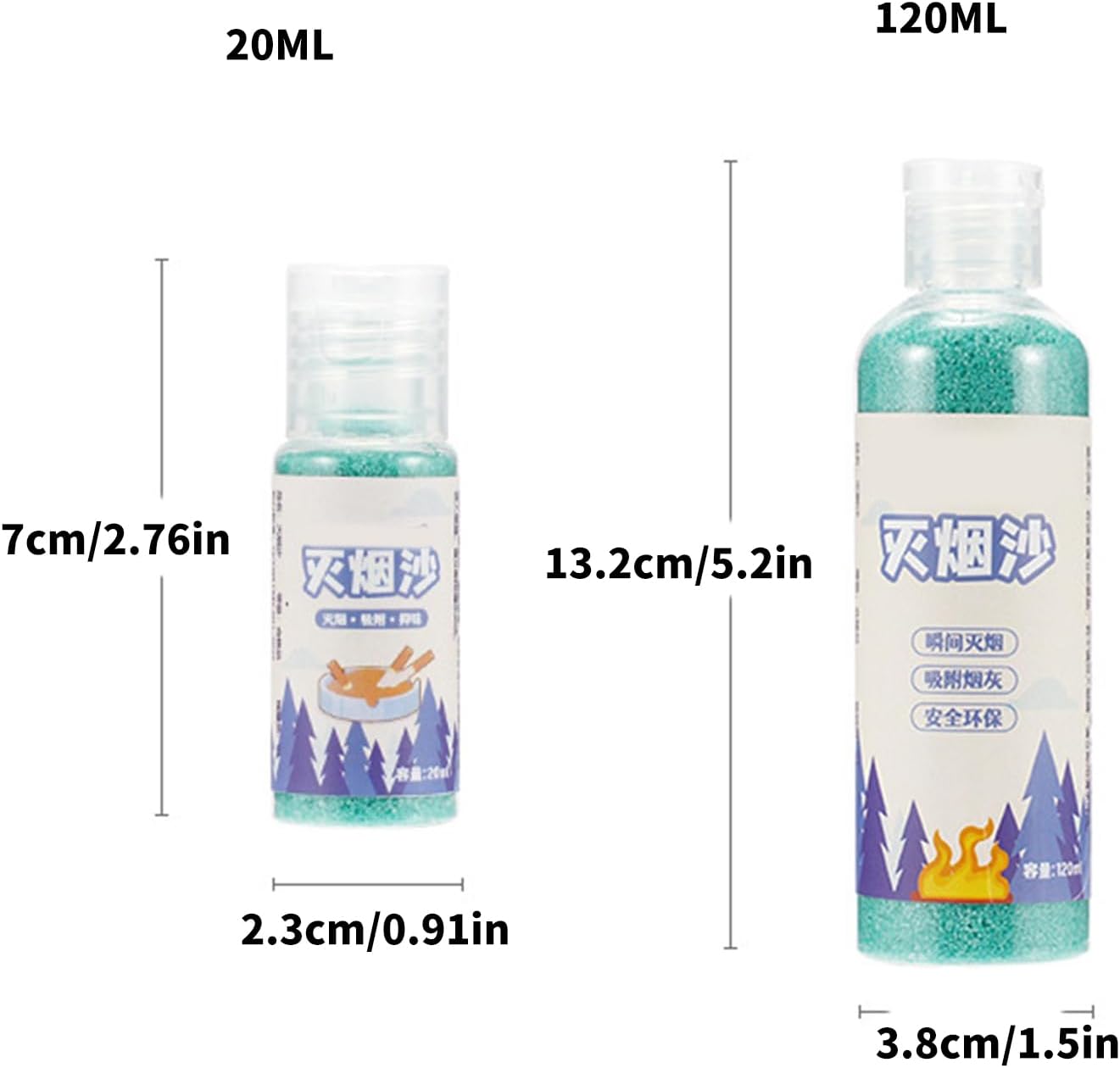 Camping Gear, Ashes Absorbers Powder Portables Air Purifiers Cigarettes Smoked Odor Removal Filter for Homes or Offices