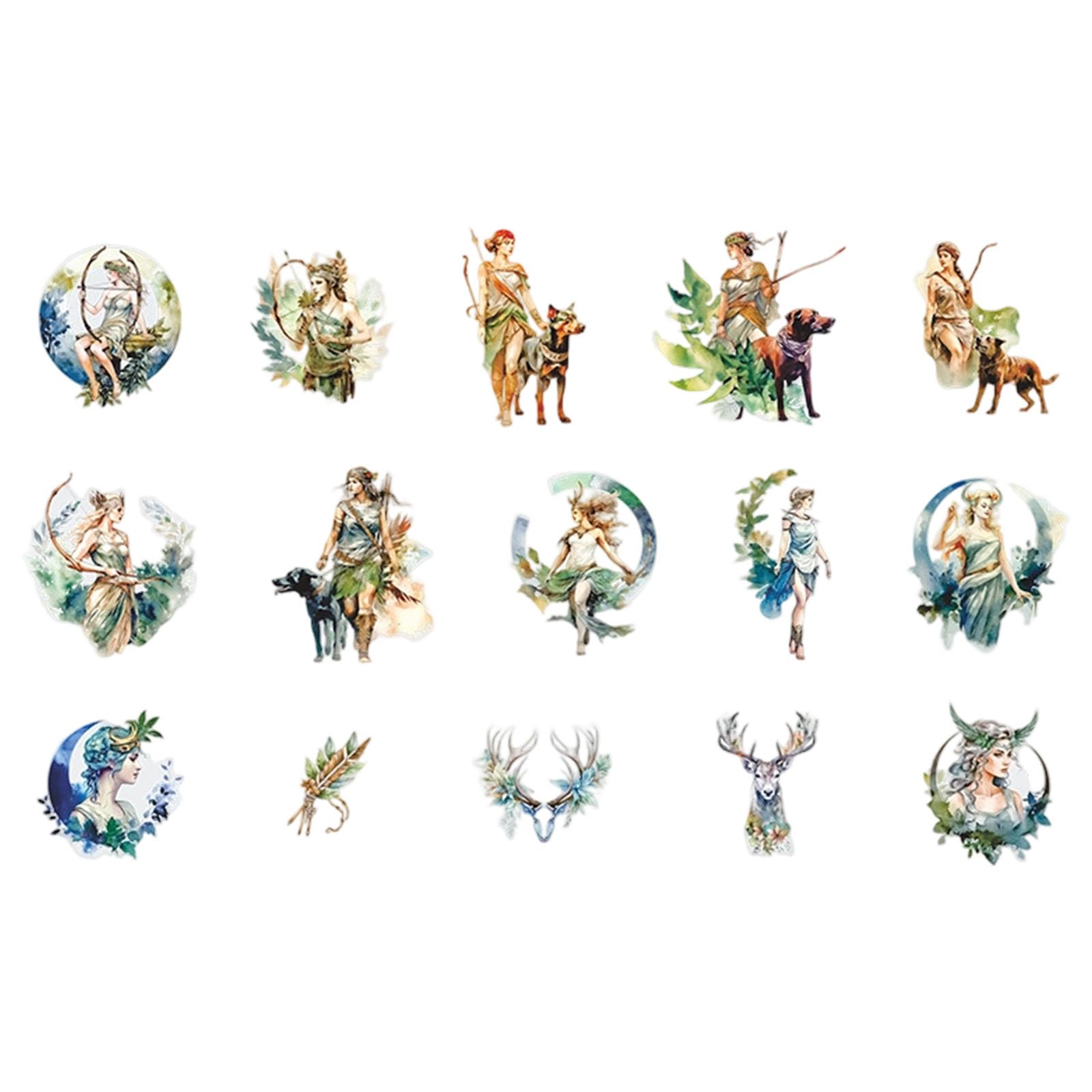 carotoe 6 Fashion 90PCs PET Transfers for Planners European Theme Waterproof Transfers PET Substance Album Addons