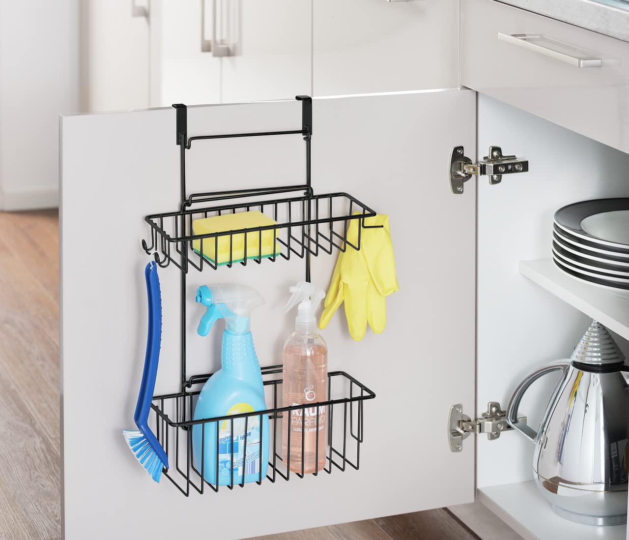 Panier Suspendu Réglable 38–70 Cm – Pour Placard, Cuisine, Salle De Bain – Gain De Place Sans Perçage