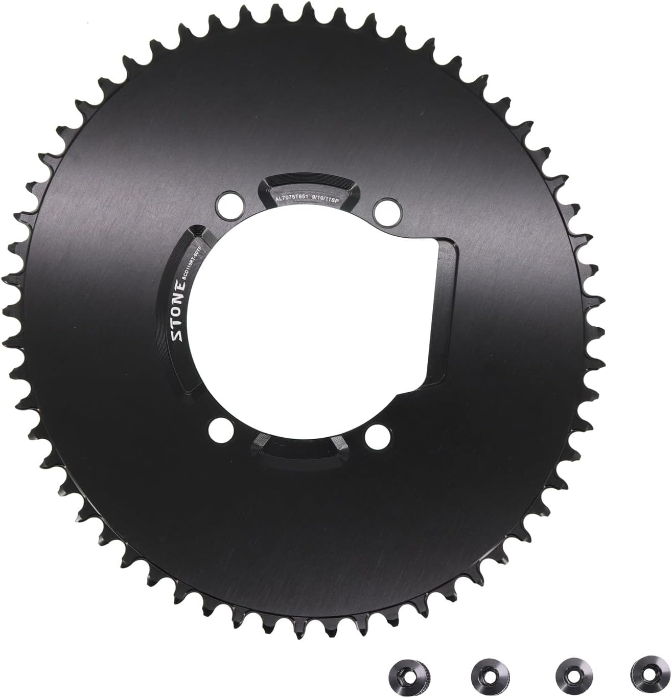 DJC Stone Chainring 110 BCD Oval for Shimano 105 R7000 R8000 R9100 110bcd 34T 40T 46T 48 50T 54 56 58T 60T for 12 Speed Road Bike