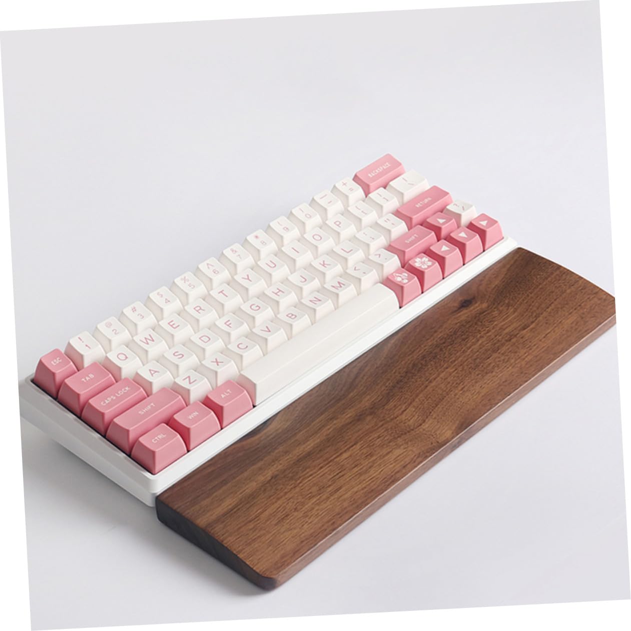 KOMBIUDA Ergonomische Handgelenkauflage aus Walnussholz und Feiner Verarbeitung 440x80mm mit Natürlicher Maserung für Komfortables Arbeiten Am Computer
