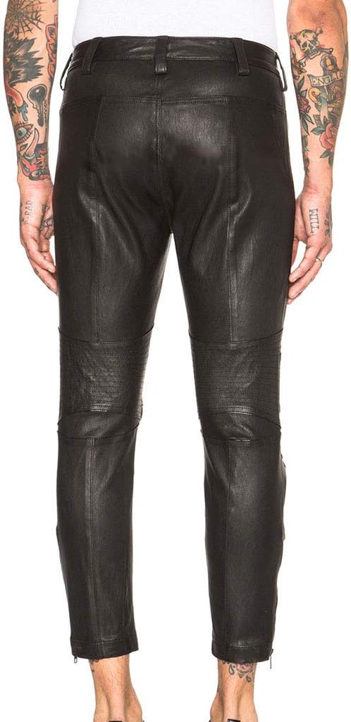 Koza Leathers Men's Leather Pant Trouser Genuine Lambskin Real Leather Casual Pant PM038