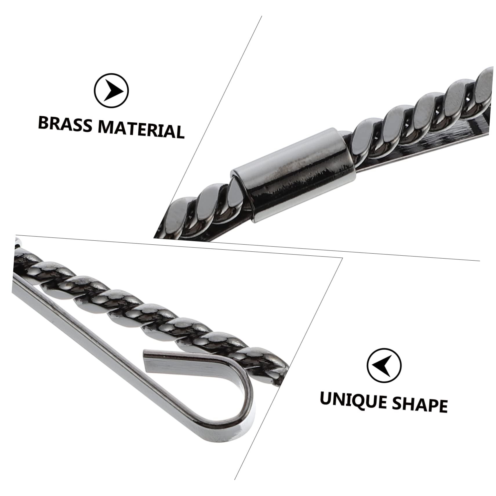 9piezas Clips De Corbata Metálicos Para Hombre De Dorado Plateado y Negro Elegantes y Duraderos Para Ocasiones Formales Negocios