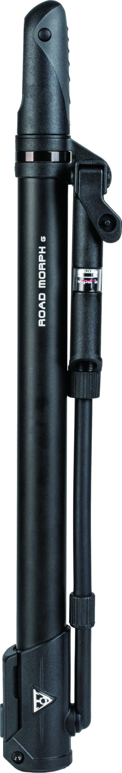 Topeak Morph Road Bicycle Tyre Pump with Analogue Pressure Gauge, Black